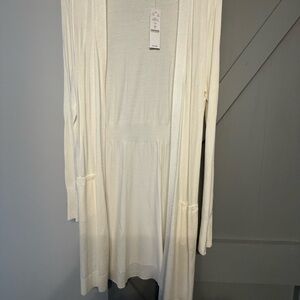 White House Black Market Ivory long Cardigan